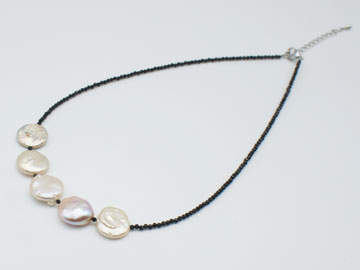 G113 淡水真珠 パール ネックレス 10連 シルバー デザイン 6月誕生石
