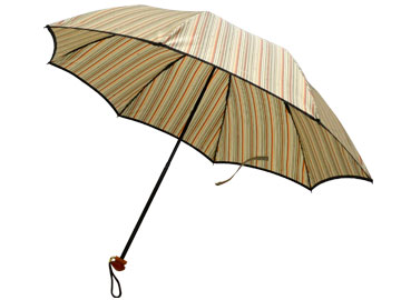 しまつむぎ（ポリエステル紬風）折りたたみ　晴雨兼用傘 （赤色）　親骨50cm　8本商品写真