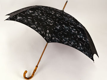 ほぐしジャガード晴雨兼用傘(ブラック)　親骨55cm　8本商品写真