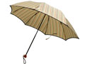 折りたたみ　ポリエステル紬風晴雨兼用傘 （赤色）　親骨50cm　8本