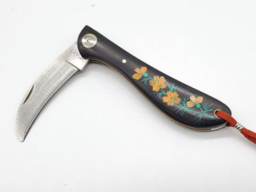 フローリストナイフ花柄90度で止まる刃