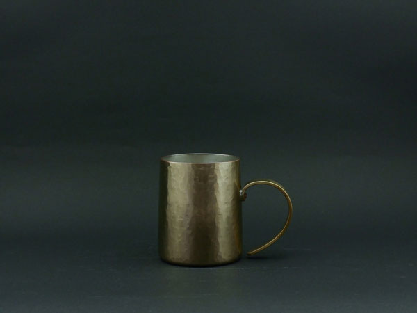 鎚起 (打物) 銅器 ビールジョッキ 金色 400ml