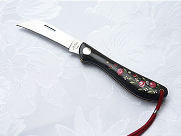 左利き用フローリストナイフ メリッタ FG120P　赤バラ【福田刃物】商品写真