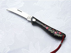 左利き用フローリストナイフ メリッタ FG120P　赤バラ