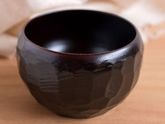 庄川挽物木地　天然木漆器　ハツリぐいのみ（ケヤキ）