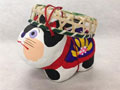 春日部張子人形　ざるかぶり犬張子（中）