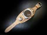 送料無料！EARNEST WATCH レザー文字盤ダブルコンチョ【マットチョコパイソン／サドルナチュラル】パッケージ写真