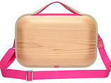 販売終了　木のバッグ　monacca　bag-kaku　ピンクＳＳ（ショルダーベルト付）【エコアス馬路村】パッケージ写真